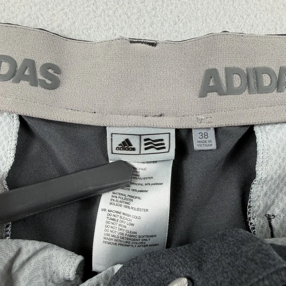 Adidas Golf Shorts Mens 38 Gray Heather Performance Stretch Flat Front Casual